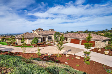 Transitional exterior home idea in San Diego