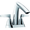 Polished Chrome Two-Handle 4'' Centerset Bathroom Faucet