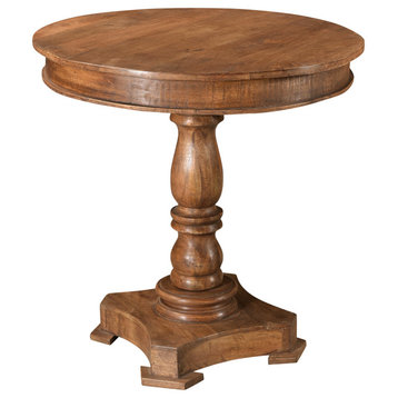 Golden Round Bistro Table, Natural Finish