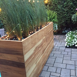 modern teak planter box - Outdoor Lounge Sets