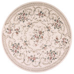 KAS - KAS Avalon 5606 Ivory Aubusson Area Rug, 7'10" Round - Traditional and classic at a great value best describes our Avalon Collection! The updated color palette adds a fresh touch of elegance to any lifestyle. Machine-made of 100% polypropelene, this collection is a tremendous value and makes for easy upkeep. Avalon is made in Turkey and has a 1/2" pile height.