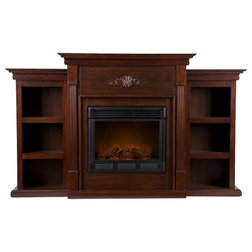 Traditional Indoor Fireplaces Holly and Martin Fredricksburg Electric Fireplace With Bookcases, Espresso