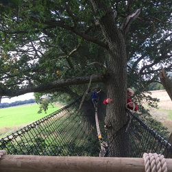 Installing Tree-top Walkway - 30m through 7 trees and two 4-sided Rope Ladders - Products
