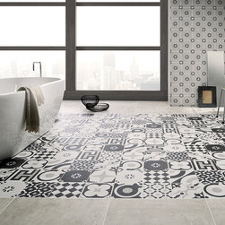 Cementine Black and White - Wall And Floor Tile