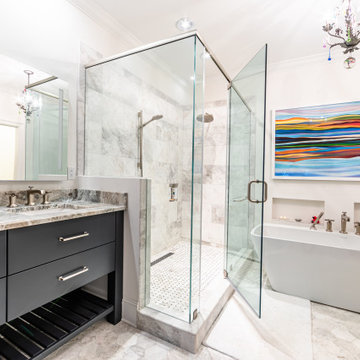 Contemporary Master Bath Renovation in Uptown Charlotte