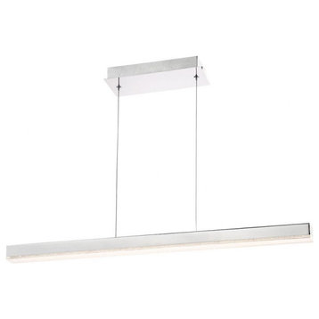 Contemporary Small Linear LED Chandelier Clear Crystal - 2 x 2 inches