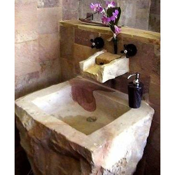 Powder Rooms (Modern Mixed with Old Stone)