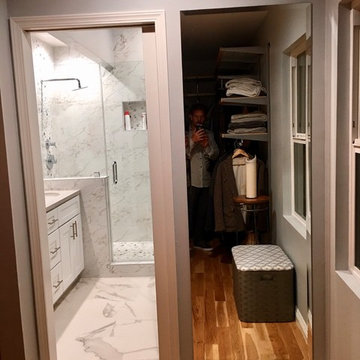 Bathroom Remodel with Blue Accent Tile