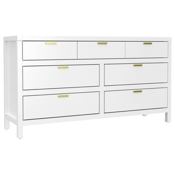 Carmel 7 Drawer Dresser, White