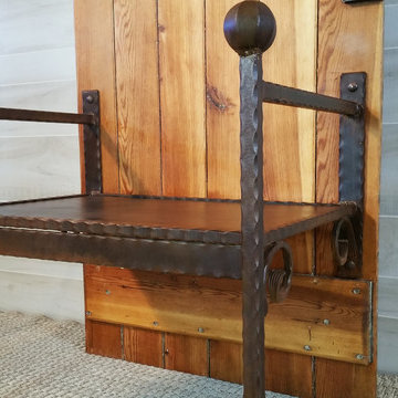 Legacy Collection - 1830's Hall Tree combined with Artisan Wrought Iron Metal