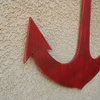 Rustic Decorative Vintage Anchor, Red, 30"