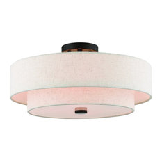 4 Light Ceiling Mount, English Bronze