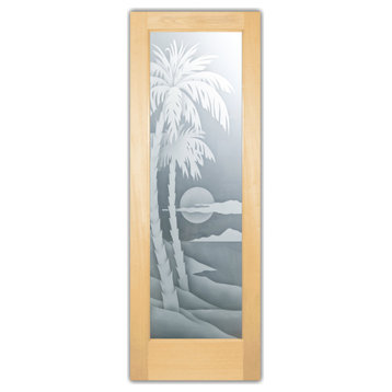 Pantry Door - Palm Sunset - Maple - 30" x 84" - Book/Slab Door