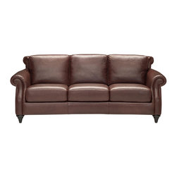Natuzzi Editions Traditional Leather Sofa without Nails A297 - Sofas