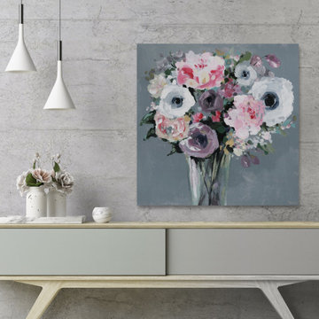 "Classic Flower Arrangement" Painting Print on Wrapped Canvas