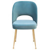 Swell Velvet Chair, Blue