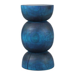 Pfeifer Studio - Contempo Turned Table, Azure Blue - Side Tables And End Tables