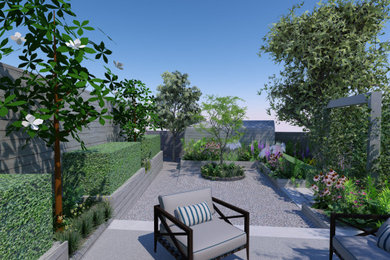 Design ideas for a modern garden in Sussex.
