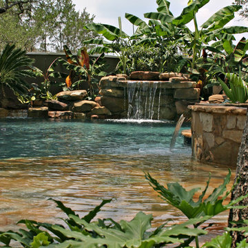 Waterfall & Spa With Beach Entry