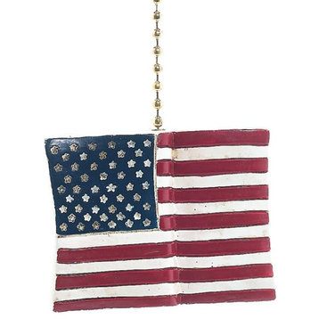 Red White Blue All American Flag Decorative Ceiling Fan Light Pull 3