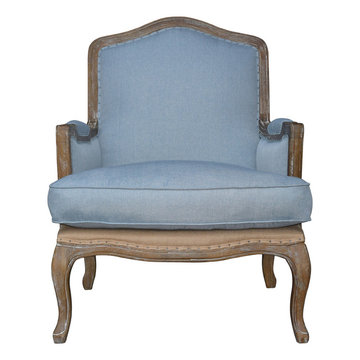 SMATHER'S BEACH LOUNGE CHAIR - BLUE LINEN