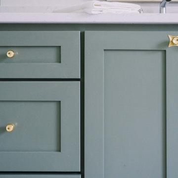 Opulent Sage Green Bathroom Design