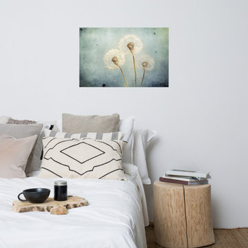 Neutral Botanical Prints: Ethereal Wishes Realism Painting