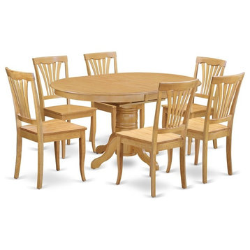 7-Piece Kitchen Table Set, Dinette Table And 6 Dining Chairs