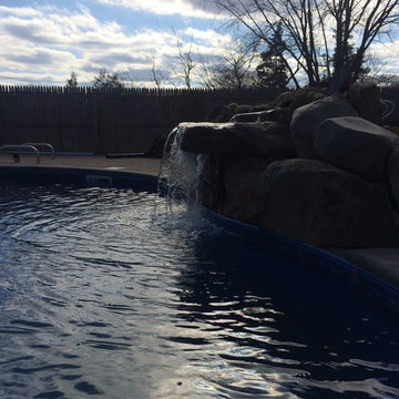 Waterfall cascading into Pool