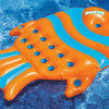 60.5" Inflatable Orange and Blue Sun Fish Swimming Pool Floating Raft