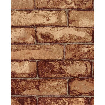 Non-Woven Brick Wallpaper For Accent Wall - 330957 Riverside Wallpaper, 4 Rolls