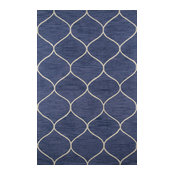 Geometric Hand Tufted Area Rug, Blue, 10'x8'