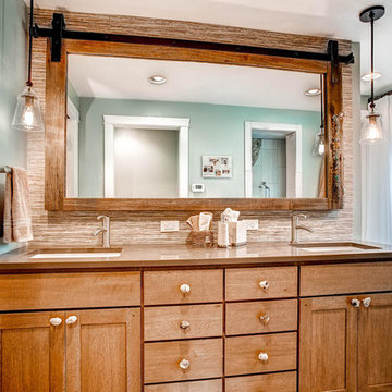A Refined Rustic Master Bath