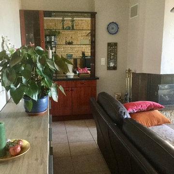 Rénovation d'une grande salle de séjour façon Hacienda