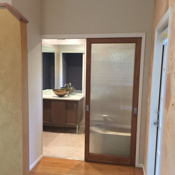 Bold Contemporary Showers, Bathrooms, and Powder Rooms