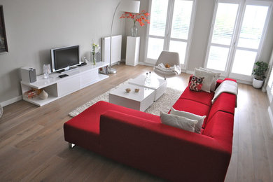Example of a minimalist living room design in Amsterdam