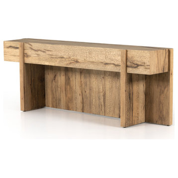 Bingham Console Table, Rustic Oak Veneer