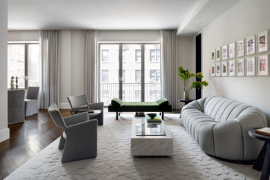 Trendy living room photo in New York