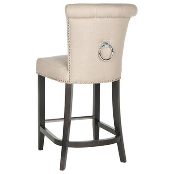Marian Ring Counter Stool, Set of 2, Biscuit Beige
