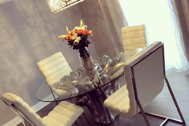 Inspiration for a contemporary dining room remodel in Chicago