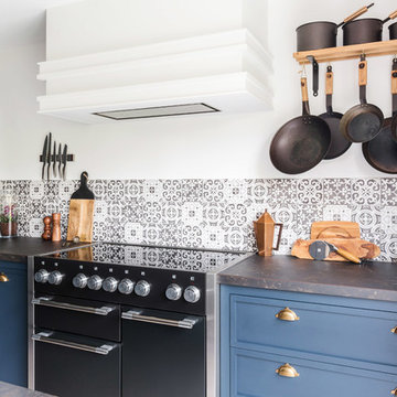 A Glamorous, Industrial Style Shaker Kitchen by Burlanes