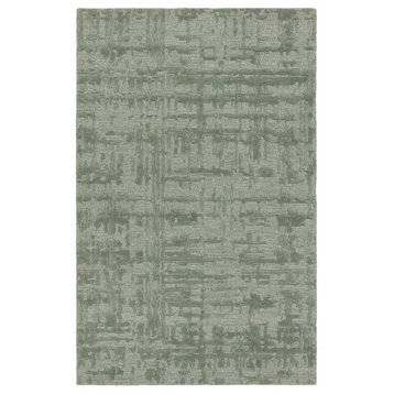 Igneous Handmade Abstract Sage Area Rug 6'X9'