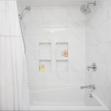 Classic Blue and White bathroom remodel