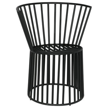 Ellsworths Steel Black Armless Chair