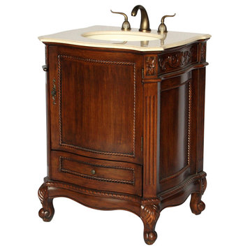 26" Antique Style Single Sink Bathroom Vanity Model 2192-BE