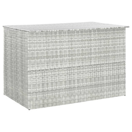 vidaXL Outdoor Storage Deck Box Chest for Patio Cushions Garden Tools Light Gray