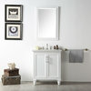 Legion Furniture Sink Vanity With Quartz Top And 2-Doors, White, 30"