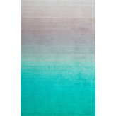 nuLOOM - Hand-Tufted Ombre Shag Os02 Rug, Turquoise, 5'x8' - Coastal tones in the Tufted Ombre Shag Area Rug create the perfect calming backdrop for your room's design. Crafted from fine materials with a high attention to detail, this rug brings an easy, breezy vibe to your home. Protect your flooring and create a statement with the Tufted Ombre Shag Area Rug.