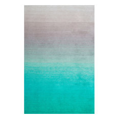 Hand-Tufted Ombre Shag Os02 Rug, Turquoise, 5'x8'