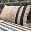 Jute Fabric Cushion, Vertical Stripes Design